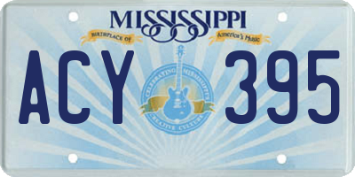 MS license plate ACY395