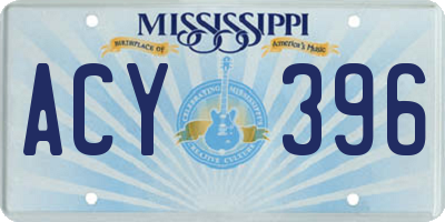 MS license plate ACY396