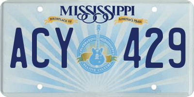 MS license plate ACY429