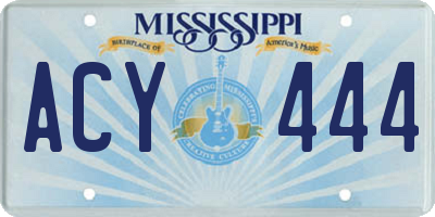 MS license plate ACY444