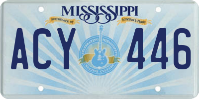 MS license plate ACY446