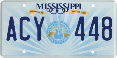 MS license plate ACY448