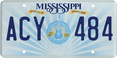 MS license plate ACY484