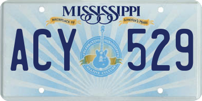 MS license plate ACY529