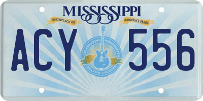 MS license plate ACY556