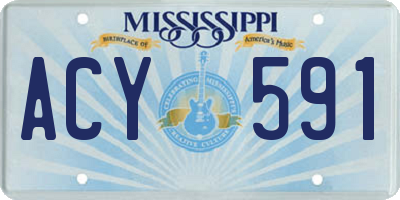 MS license plate ACY591