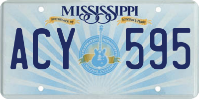 MS license plate ACY595