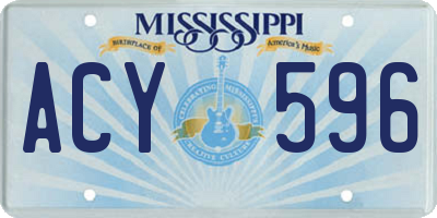 MS license plate ACY596
