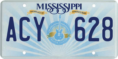 MS license plate ACY628