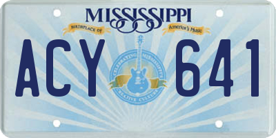 MS license plate ACY641