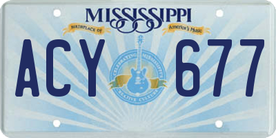 MS license plate ACY677