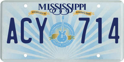 MS license plate ACY714