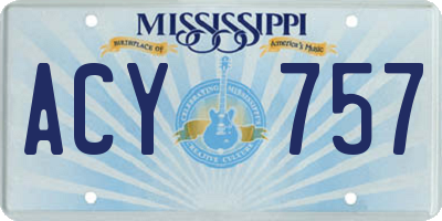 MS license plate ACY757