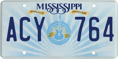 MS license plate ACY764