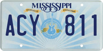 MS license plate ACY811