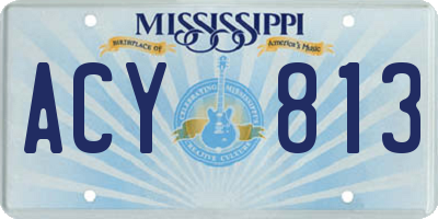 MS license plate ACY813
