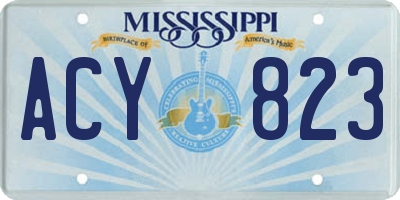 MS license plate ACY823