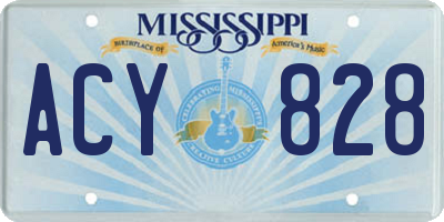 MS license plate ACY828