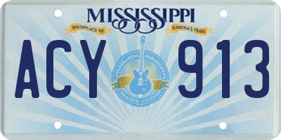 MS license plate ACY913