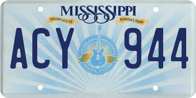 MS license plate ACY944
