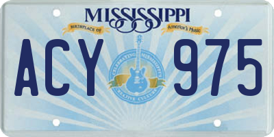 MS license plate ACY975