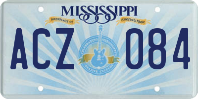 MS license plate ACZ084