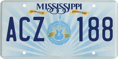 MS license plate ACZ188