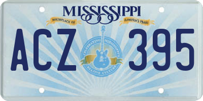 MS license plate ACZ395