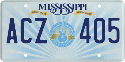MS license plate ACZ405