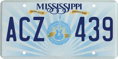 MS license plate ACZ439