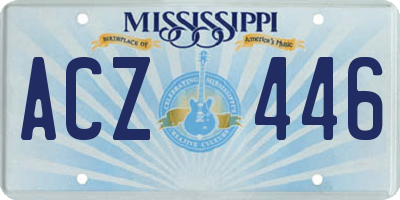 MS license plate ACZ446