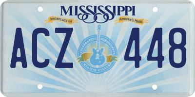 MS license plate ACZ448