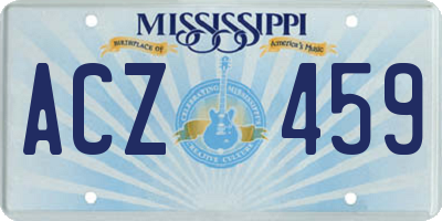 MS license plate ACZ459