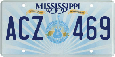 MS license plate ACZ469