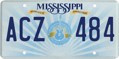 MS license plate ACZ484
