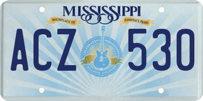 MS license plate ACZ530