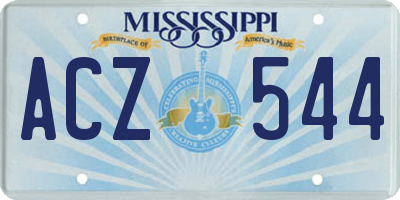 MS license plate ACZ544