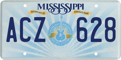 MS license plate ACZ628
