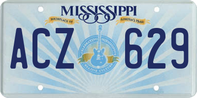 MS license plate ACZ629