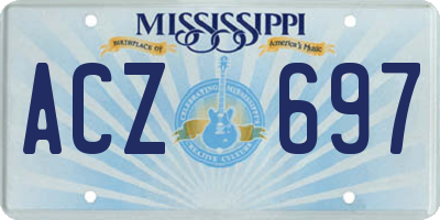 MS license plate ACZ697