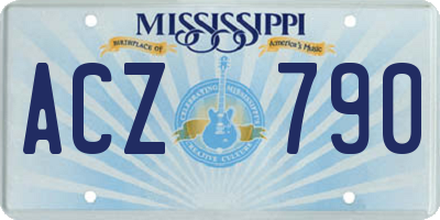 MS license plate ACZ790