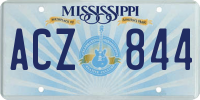 MS license plate ACZ844