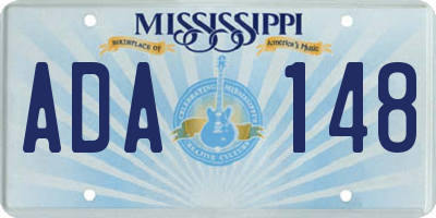 MS license plate ADA148