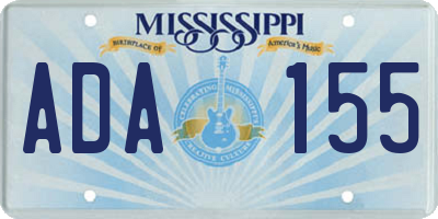 MS license plate ADA155