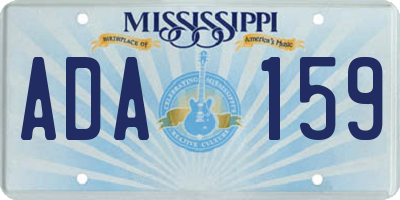 MS license plate ADA159