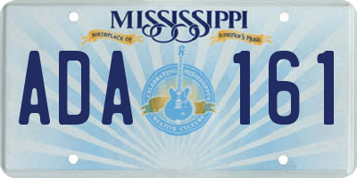 MS license plate ADA161
