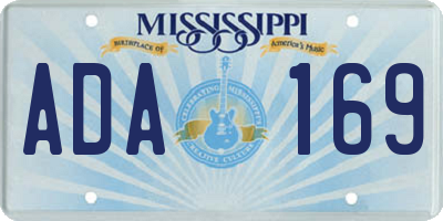 MS license plate ADA169