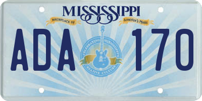 MS license plate ADA170