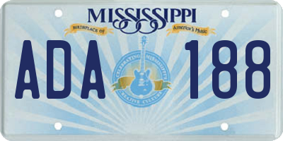 MS license plate ADA188