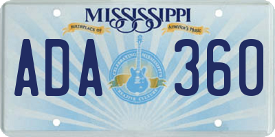 MS license plate ADA360